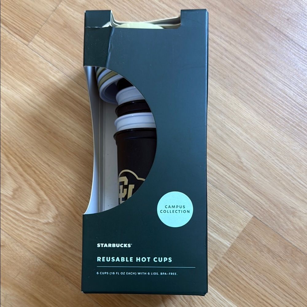 Starbucks Campus Collection Reusable Cups Colorado Buffaloes NEW